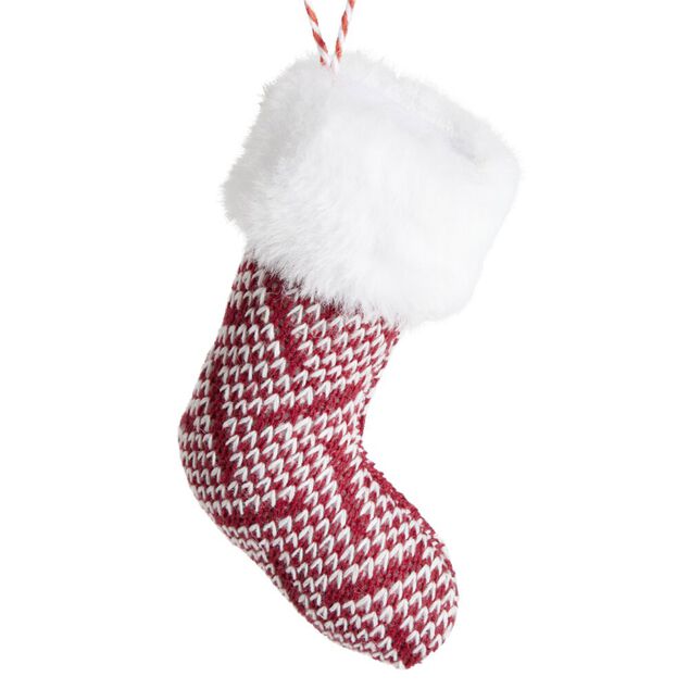 Chaussette de No&euml;l &agrave; suspendre H14 cm - 2 mod&egrave;les