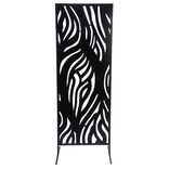 Panneau d&eacute;coratif ext&eacute;rieur &agrave; poser planter suspendre m&eacute;tal noir L50xH130cm