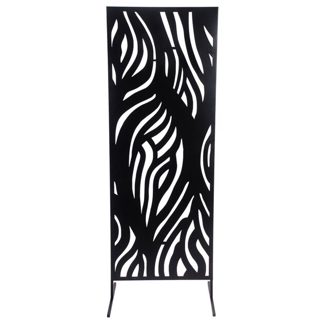 Panneau d&eacute;coratif ext&eacute;rieur &agrave; poser planter suspendre m&eacute;tal noir L50xH130cm