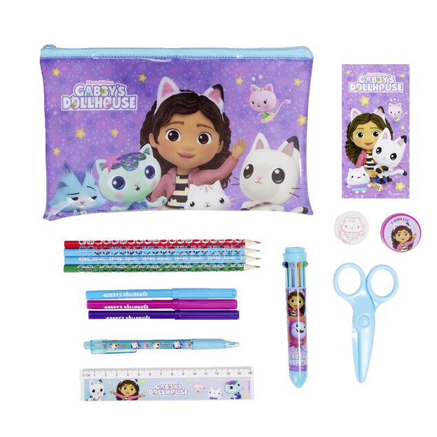 Trousse d'&eacute;cole avec 16 fournitures - 3 mod&egrave;les