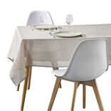 Nappe rectangulaire en tissu beige 140x250cm