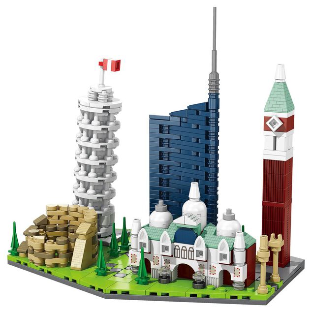Bloc de construction Skyline 593 pi&egrave;ces (4 mod&egrave;les)