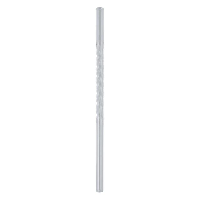 Paille en verre x4 r&eacute;utilisable d&eacute;cor torsad&eacute; avec brosse goupillon L20cm
