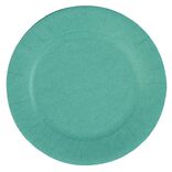 Lot de 10 assiettes en carton vert &eacute;meraude &Oslash;18 cm