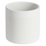 Pot de fleur gris clair motif nid d'abeille 1,29 L &Oslash;13,5x12,3 cm - Capri