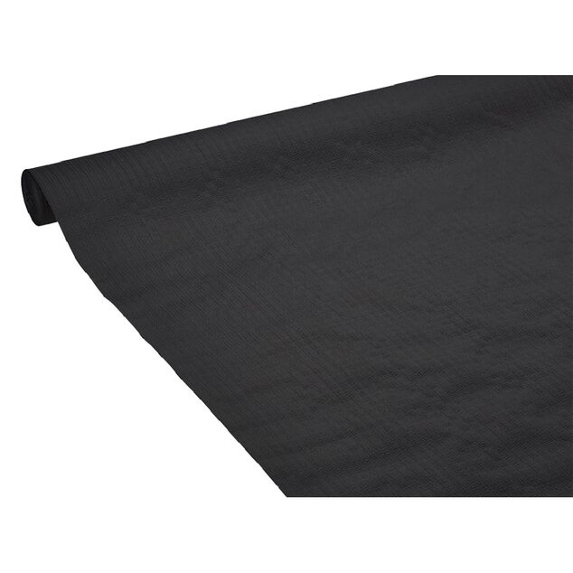 Nappe gauffr&eacute;e noire en papier 20m