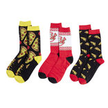 Lot de 3 paires de chaussettes mixtes design pizza 39/42