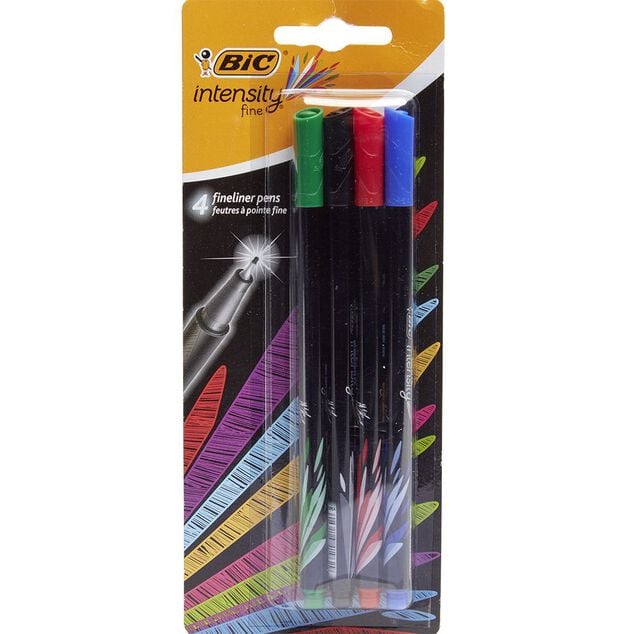 Feutre &eacute;criture intensity x4 couleurs diff&eacute;rentes BIC