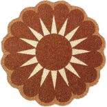 Paillasson coco rond forme fleur &Oslash;60cm (2 mod&egrave;les marron ou rose)