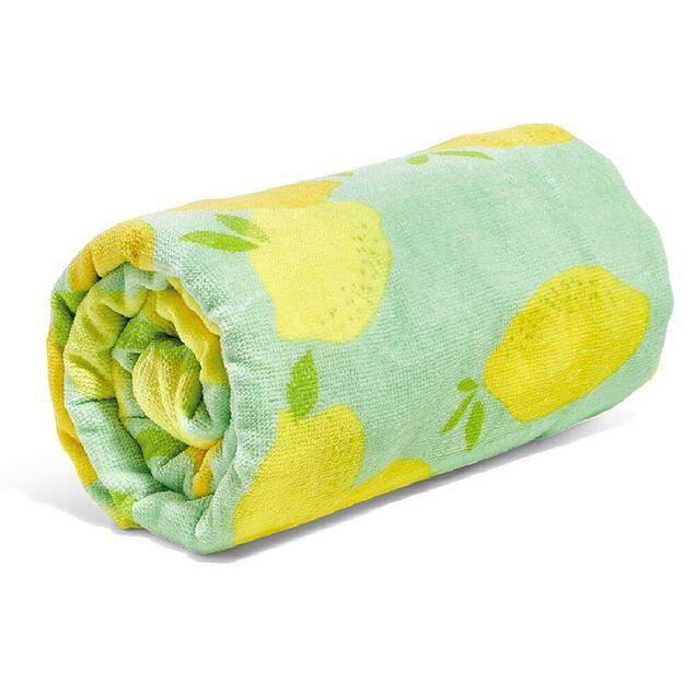 Serviette de plage citron