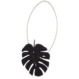 Embrasse aimantée feuille de palmier métal noir