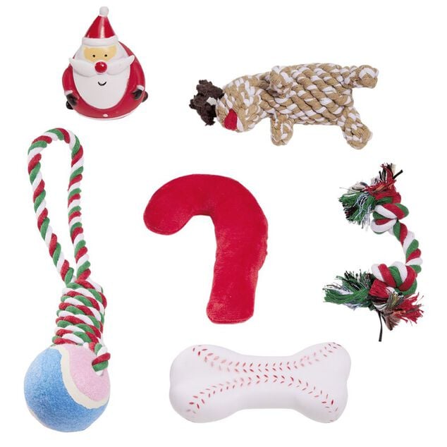 Jouet de No&euml;l pour chien x6