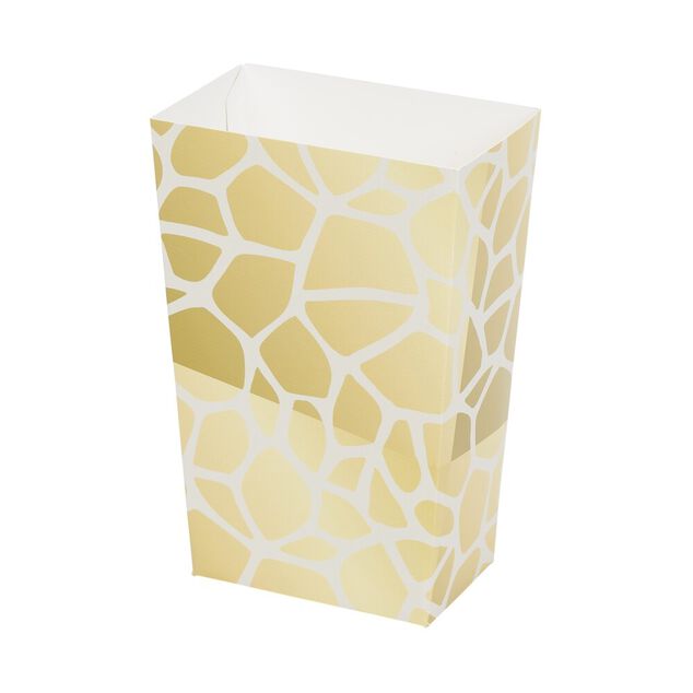 Boîte à bonbons motif tacheté girafe thème sauvage x4