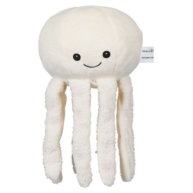 Peluche veilleuse pieuvre lumineuse blanche Ø20xH17cm