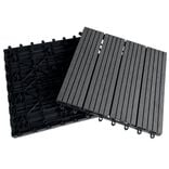 Dalle de jardin clipsable noir x4