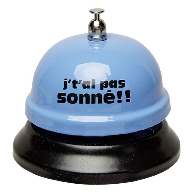 Sonnette de r&eacute;ception avec message humoristique