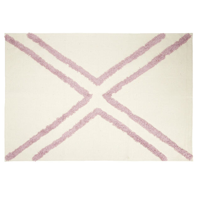 Tapis d'int&eacute;rieur polycoton motif azt&egrave;que tuft&eacute; 60x90cm (4 mod&egrave;les)