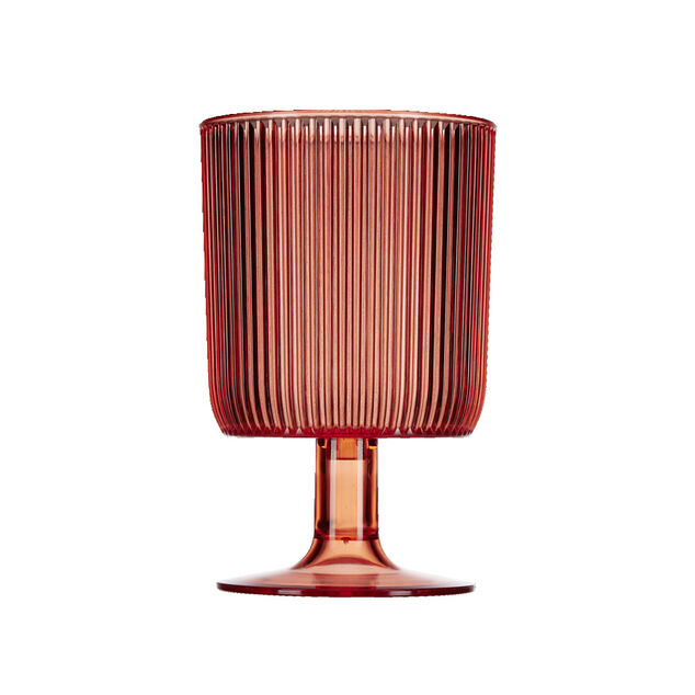 Verre &agrave; pied plastique orange 30cl