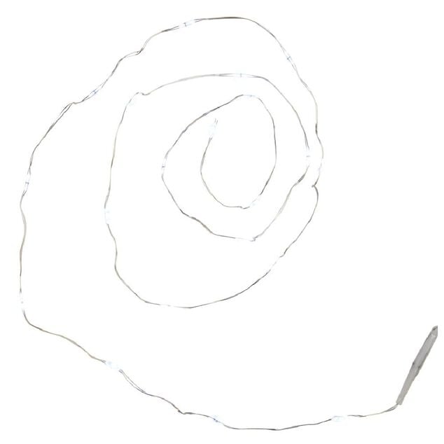 Guirlande &eacute;lectrique fil cuivre 20 microLED 1m d'&eacute;clairage blanc froid