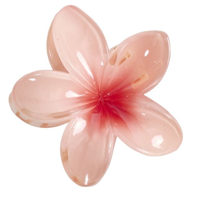Pince &agrave; cheveux fleur hawa&iuml;enne plastique color&eacute; &Oslash;8cm (6 mod&egrave;les)