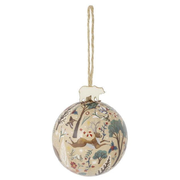 Boule de No&euml;l for&ecirc;t de No&euml;l &Oslash;8cm - 3 mod&egrave;les