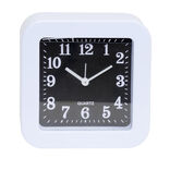 Mini réveil analogique à quartz en plastique avec alarme (4 modèles)