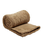 Plaid sherpa brun L130x160cm