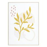 Cadre toile tissé motif végétal en relief 50x70cm (2 modèles)