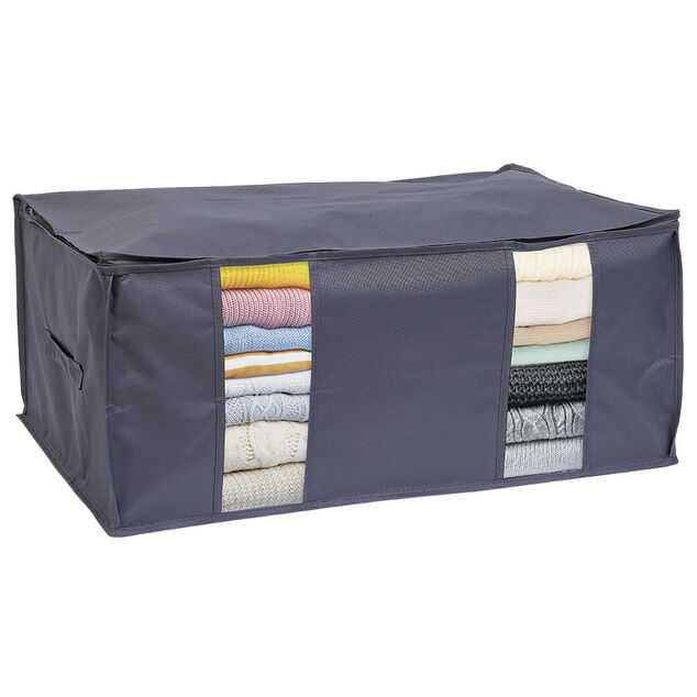 Housse de rangement pour vêtements Gris - L65 x l45 x H27 cm