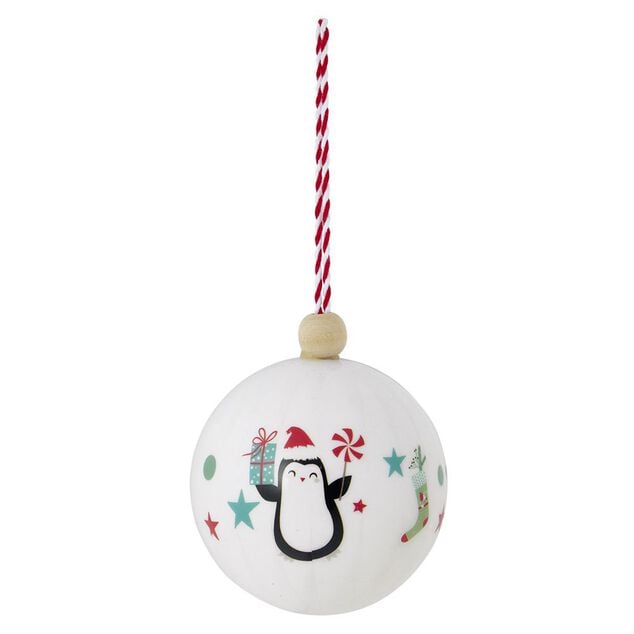 Boule de No&euml;l assortie traditionnelle &Oslash;8cm