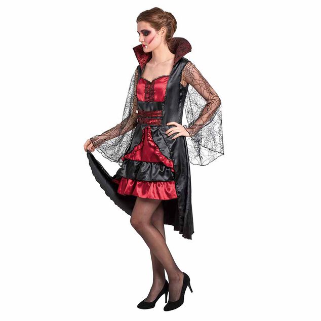 D&eacute;guisement femme vampire Halloween rouge noir taille L