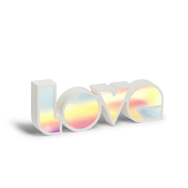 Mot lumineux Love &agrave; poser polypropyl&egrave;ne et plastique multicolore
