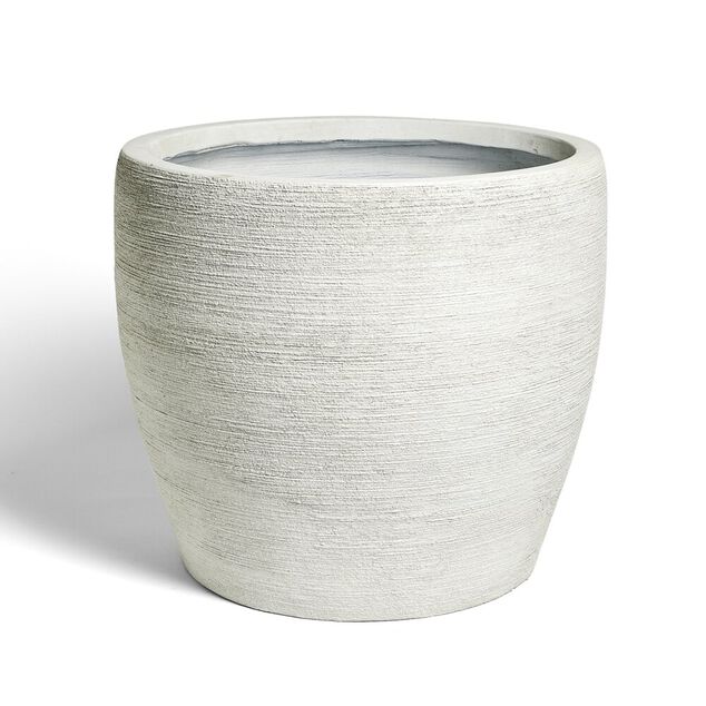 Pot fibre d'argile blanc &Oslash;45xH41cm