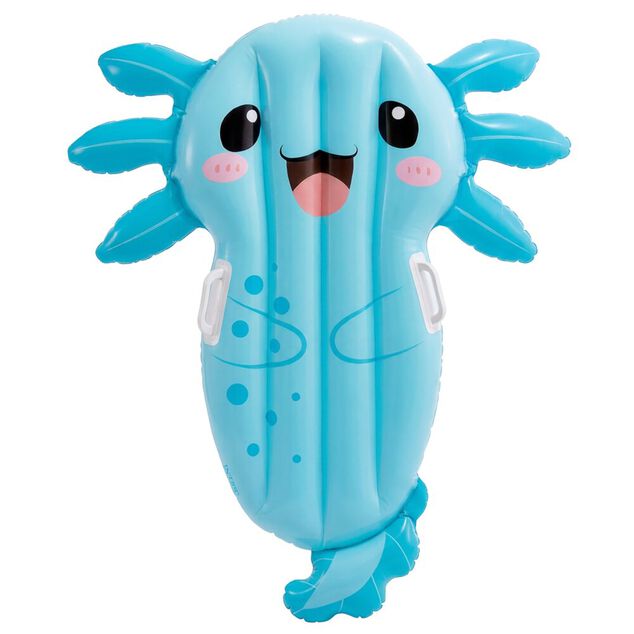 Matelas de piscine gonflable Intex forme axolotl bleu 107x117cm