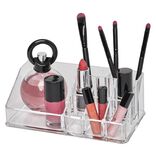 Organisateur 9 compartiments transparent pour pinceaux et maquillage