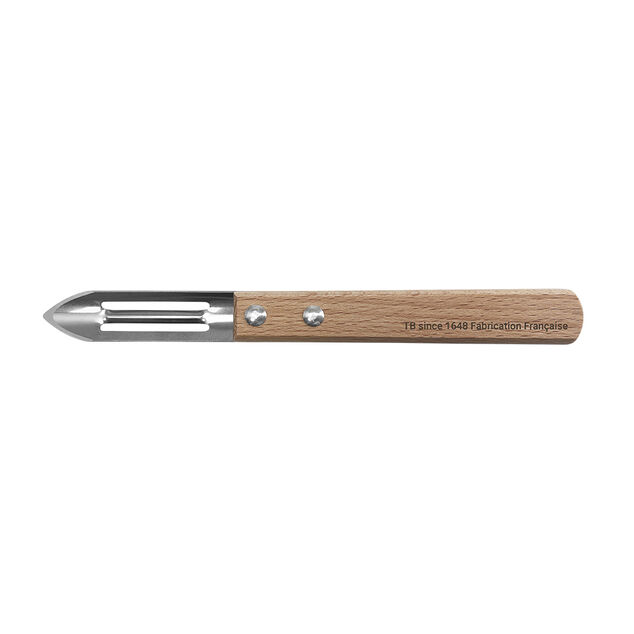 &Eacute;plucheur inox manche h&ecirc;tre