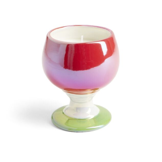 Bougie verre de vin bas c&eacute;ramique et verre 9H - 3 mod&egrave;les
