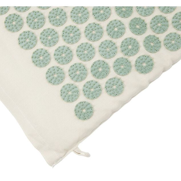 Tapis d'acupression beige et vert