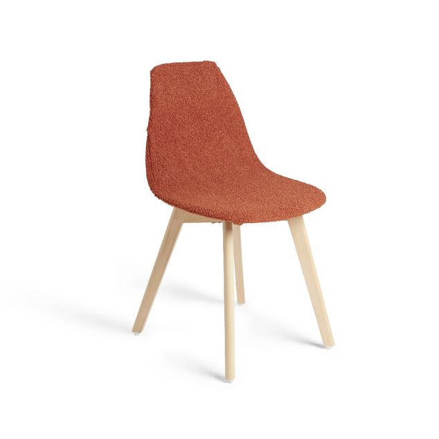 Housse de chaise en tissu bouclette extensible 4 couleurs unies
