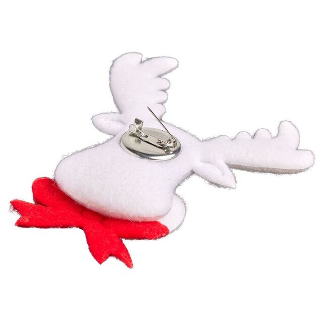 Badge lumineux No&euml;l rouge et blanc (4 mod&egrave;les)