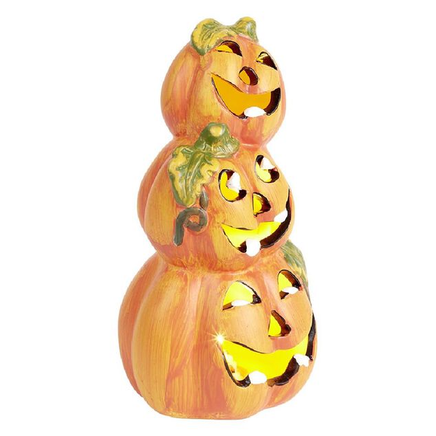 Lanterne citrouille Halloween orange x3