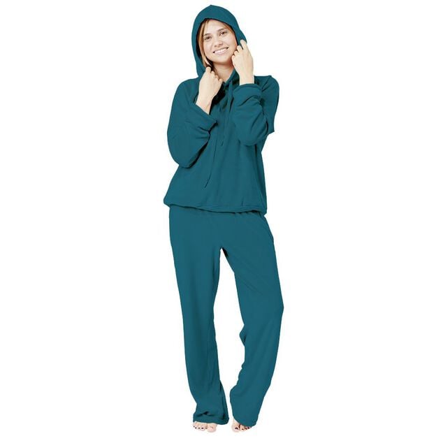 Sweat velours uni bleu Taille S