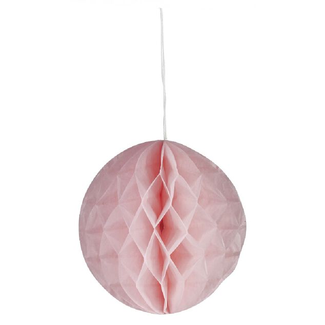 Guirlande boule en papier rose et rouge