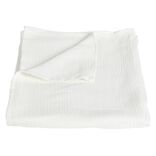 Plaid 100% coton beige uni 150x120cm