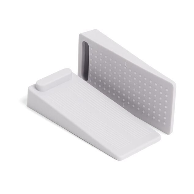 Bloc porte plastique gris x2 4x9cm