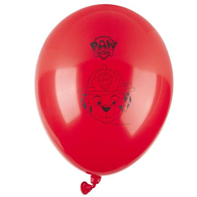Ballon de baudruche latex x8 Pat patrouille rouge et bleu 15x21,5cm