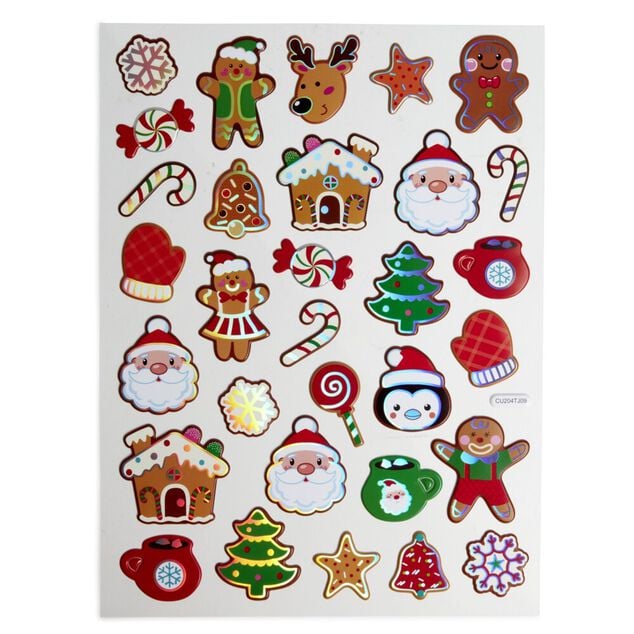 Sticker 3D fenêtre et mur Noël repositionnable x30