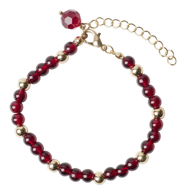 Bracelet femme perle de verre et cuivre Ø6cm