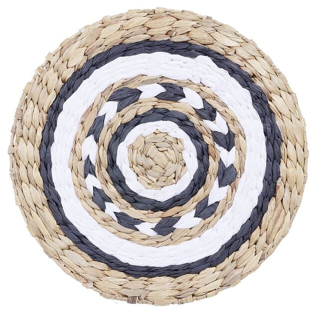 Set de table rond raphia tricolore &Oslash;35cm