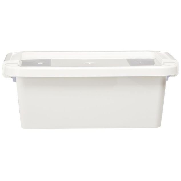 Boîte de rangement avec couvercle blanc transparent 4L